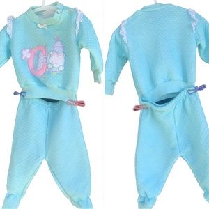 Vintage 6-9 months baby girl set